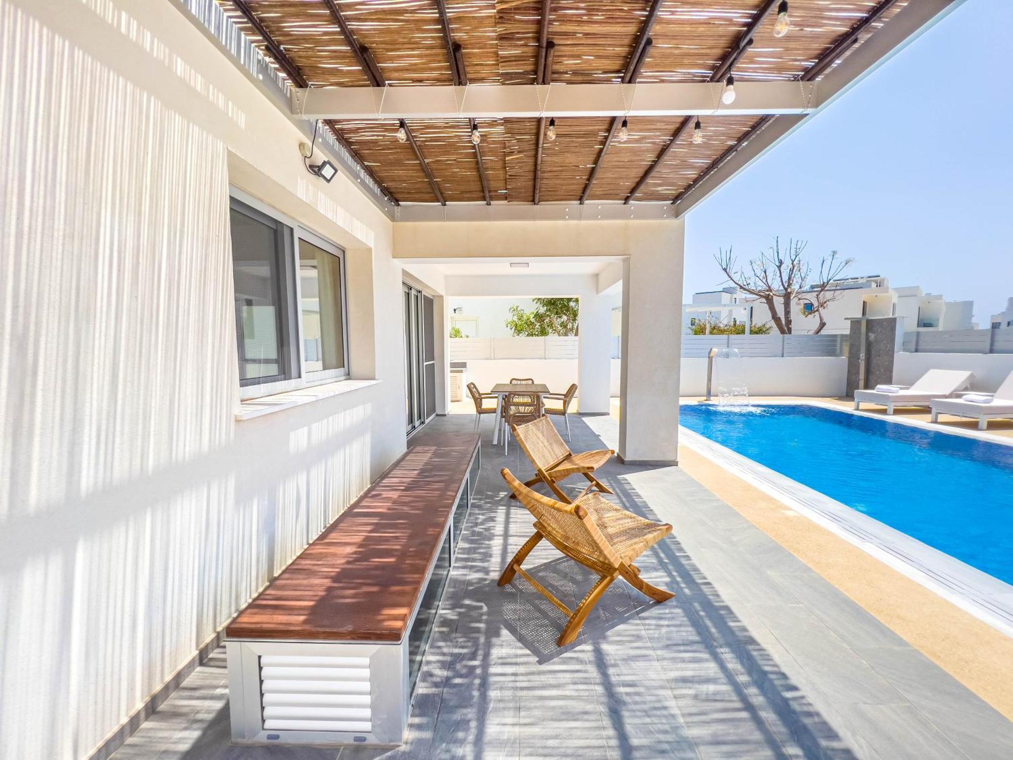 Geo Panoramic Villa +Pool +Game Room +Gym Протарас Екстериор снимка