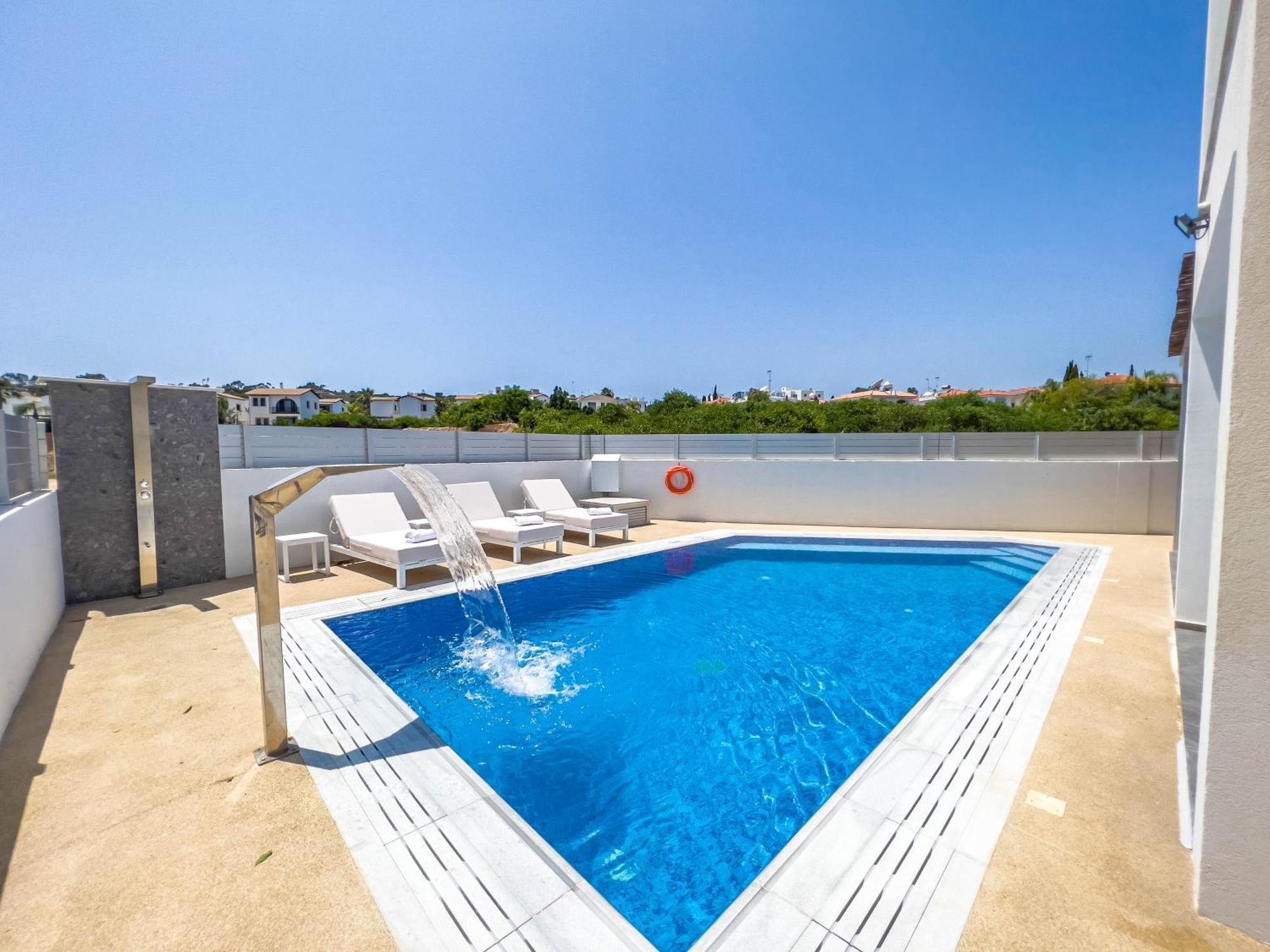 Geo Panoramic Villa +Pool +Game Room +Gym Протарас Екстериор снимка