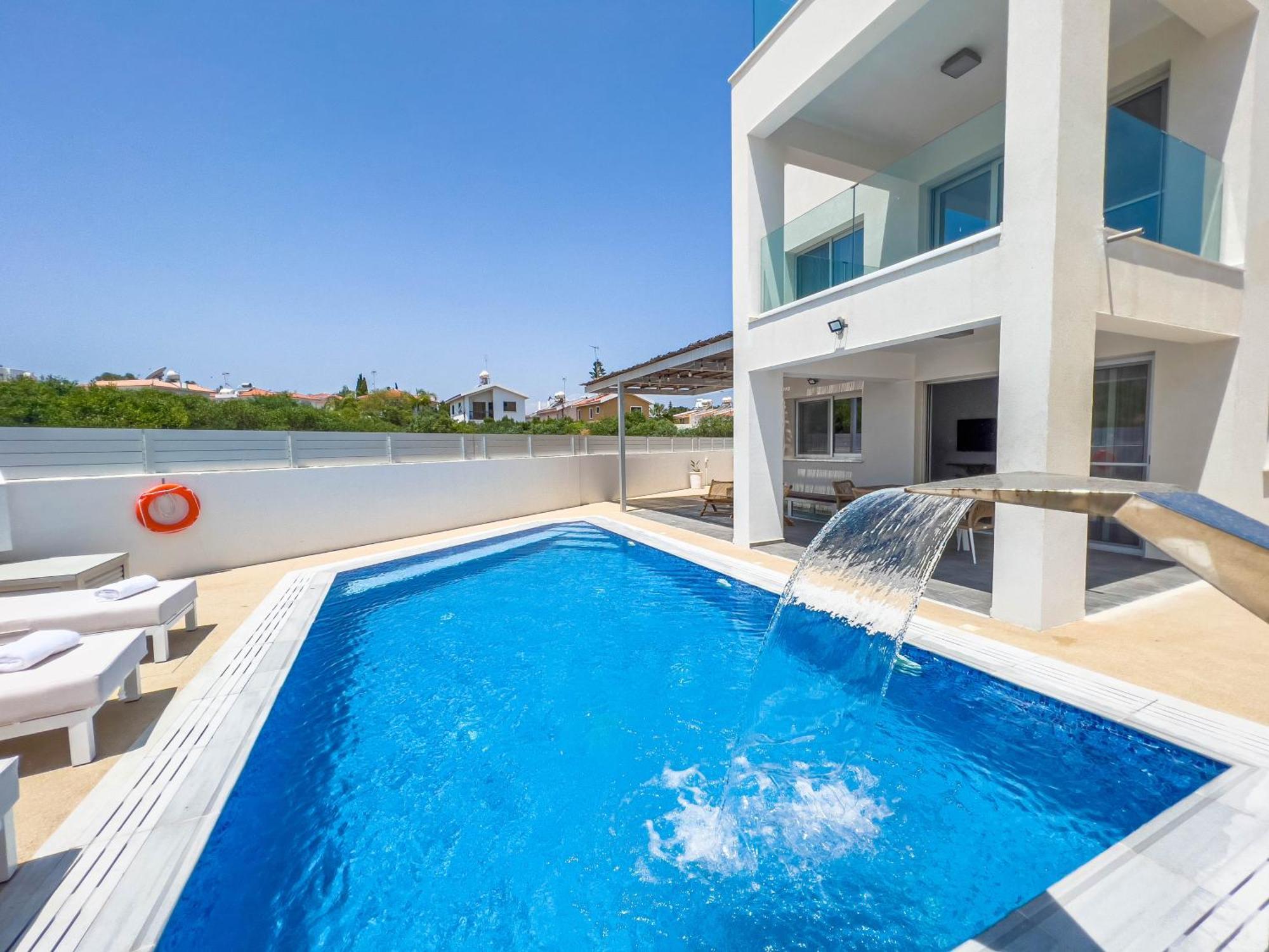 Geo Panoramic Villa +Pool +Game Room +Gym Протарас Екстериор снимка