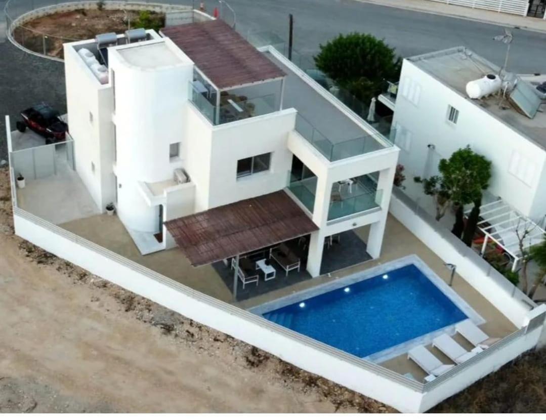 Geo Panoramic Villa +Pool +Game Room +Gym Протарас Екстериор снимка
